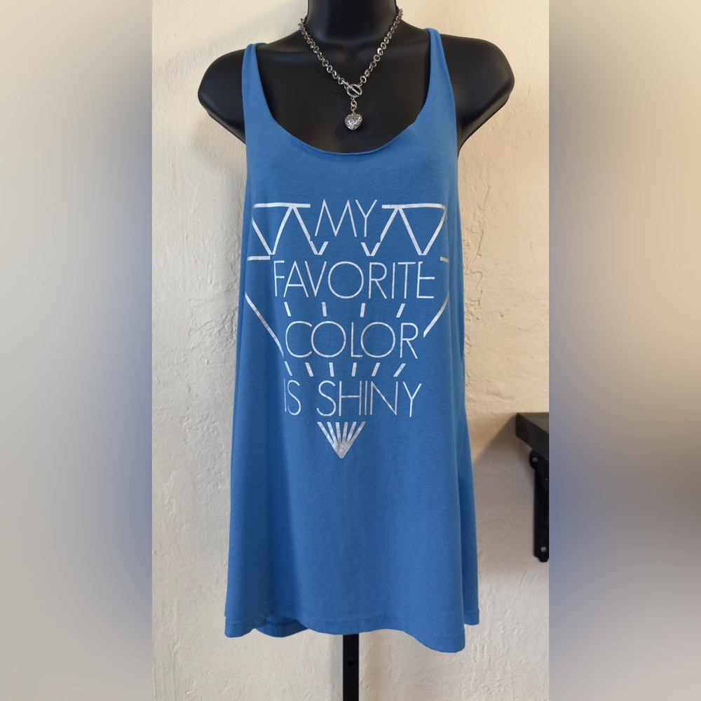 🌟 Freeze “My Favorite Color Is Shiny” Tank Top – Size Large
